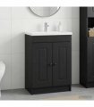 vidaXL Bathroom under Sink Cabinet Black 78.5 x 37.5 x 81 cm