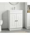 vidaXL Bathroom under Sink Cabinet High Gloss White 56 x 37.5 x 81 cm