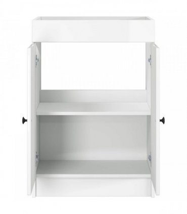 vidaXL Bathroom under Sink Cabinet High Gloss White 56 x 37.5 x 81 cm