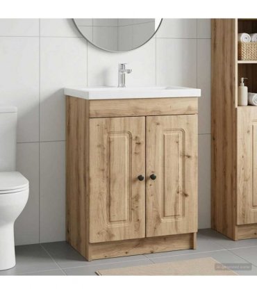 vidaXL Bathroom under Sink Cabinet Artisan Oak 78.5 x 37.5 x 81 cm — V0672200483