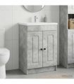 vidaXL Bathroom under Sink Cabinet Concrete Grey 56 x 37.5 x 81 cm — V0672200486