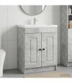 vidaXL Bathroom under Sink Cabinet Concrete Grey 78.5 x 37.5 x 81 cm — V0672200487