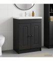 vidaXL Bathroom under Sink Cabinet Black 56 x 37.5 x 81 cm