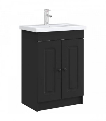 vidaXL Bathroom under Sink Cabinet Black 56 x 37.5 x 81 cm