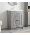 vidaXL Bathroom under Sink Cabinet Grey Sonoma 56 x 37.5 x 81 cm — V0672200489