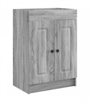 vidaXL Bathroom under Sink Cabinet Grey Sonoma 56 x 37.5 x 81 cm — V0672200489