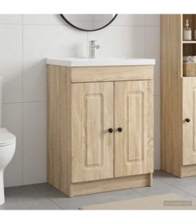 vidaXL Bathroom under Sink Cabinet Sonoma Oak 78.5 x 37.5 x 81 cm — V0672200491