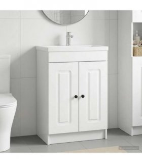 vidaXL Bathroom under Sink Cabinet High Gloss White — Size: 78.5 x 37.5 x 81 cm