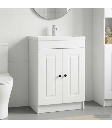 vidaXL Bathroom under Sink Cabinet High Gloss White — Size: 78.5 x 37.5 x 81 cm