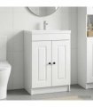 vidaXL Bathroom under Sink Cabinet High Gloss White — Size: 78.5 x 37.5 x 81 cm