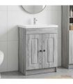 vidaXL Bathroom under Sink Cabinet Grey Sonoma 78.5 x 37.5 x 81 cm — V0672200494