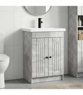 vidaXL Bathroom Furniture Set Concrete Grey 78.5 x 37.5 x 81 cm — V0672200495