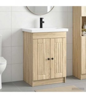 vidaXL Bathroom Furniture Set Sonoma Oak 78.5 x 37.5 x 81 cm — V0672200496