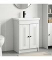 vidaXL Bathroom Furniture Set White 56 x 37.5 x 81 cm Engineered Wood — V0672200497