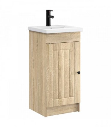 vidaXL Bathroom Vanity with Sink Sonoma Oak 42 x 40 x 84.5 cm — V0672200498