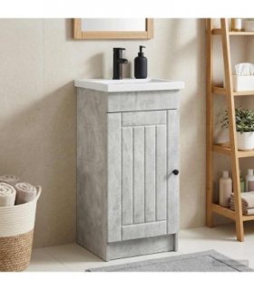 vidaXL Bathroom Vanity with Sink Concrete Grey 42 x 40 x 84.5 cm — V0672200500