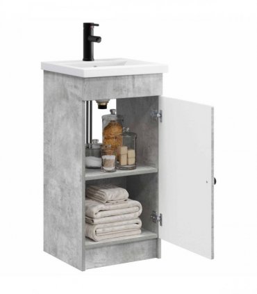 vidaXL Bathroom Vanity with Sink Concrete Grey 42 x 40 x 84.5 cm — V0672200500