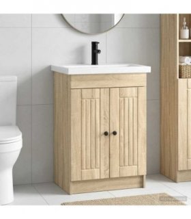 vidaXL Bathroom Furniture Set Sonoma Oak 56 x 37.5 x 81 cm — V0672200502