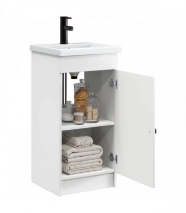 vidaXL Bathroom Vanity with Sink White 42 x 40 x 84.5 cm — V0672200504
