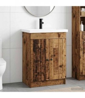 vidaXL Bathroom Furniture Set Old Wood 56 x 37.5 x 81 cm — V0672200514