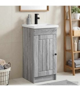 vidaXL Bathroom Vanity with Sink Grey Sonoma 42 x 40 x 84.5 cm — V0672200515