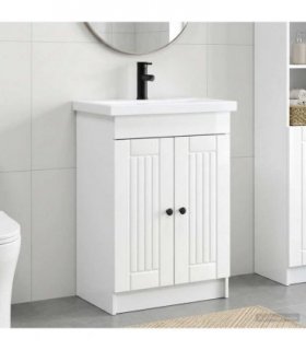 vidaXL Bathroom Furniture Set High Gloss White 78.5 x 37.5 x 81 cm — V0672200516