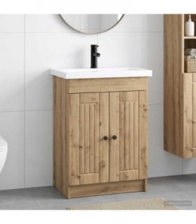 vidaXL Bathroom Furniture Set Artisan Oak 56 x 37.5 x 81 cm — V0672200520
