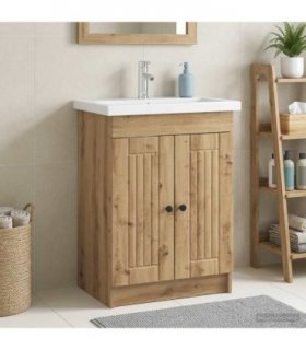vidaXL Bathroom under Sink Cabinet Artisan Oak 56 x 37.5 x 81 cm — V0672200524