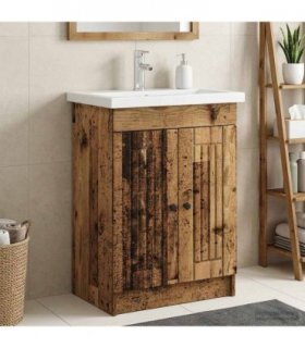 vidaXL Bathroom under Sink Cabinet Old Wood 56 x 37.5 x 81 cm — V0672200526