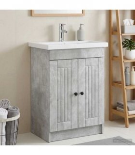 vidaXL Bathroom under Sink Cabinet Concrete Grey 78.5 x 37.5 x 81 cm — V0672200527