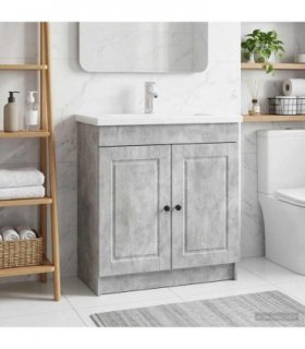 vidaXL Bathroom under Sink Cabinet Concrete Grey 78.5 x 37.5 x 81 cm — V0672200561