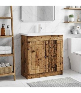 vidaXL Bathroom under Sink Cabinet Old Wood 78.5 x 37.5 x 81 cm — V0672200564