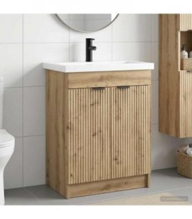 vidaXL Bathroom Furniture Set Artisan Oak 56 x 37.5 x 81 cm — V0672200595