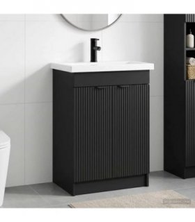 vidaXL Bathroom Furniture Set Black 78.5 x 37.5 x 81 cm — V0672200598