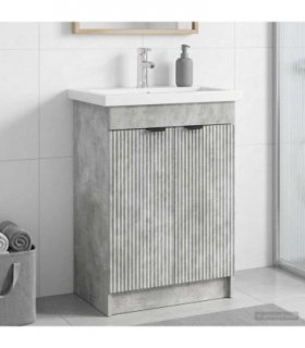 vidaXL Bathroom under Sink Cabinet Concrete Grey 78.5 x 37.5 x 81 cm — V0672200610