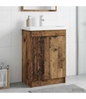 vidaXL Bathroom under Sink Cabinet Old Wood 56 x 37.5 x 81 cm — V0672200616