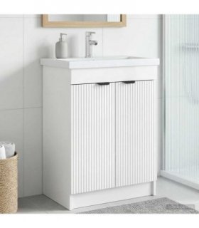 vidaXL Bathroom under Sink Cabinet High Gloss White — Size: 78.5 x 37.5 x 81 cm — V0672200620