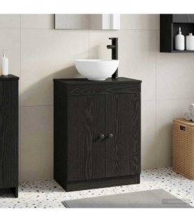 vidaXL Bathroom Vanity with Sink Black 54 x 35 x 83 cm Engineered Wood