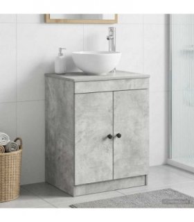 vidaXL Bathroom Cabinet Concrete Grey 54 x 41 x 70 cm Engineered Wood