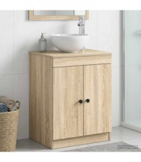 vidaXL Bathroom Cabinet Sonoma Oak 54 x 41 x 70 cm Engineered Wood