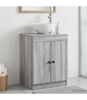 vidaXL Bathroom Cabinet Grey Sonoma 54 x 41 x 70 cm Engineered Wood