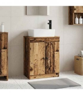 vidaXL Bathroom Vanity with Sink Old Wood 54 x 35 x 83 cm
