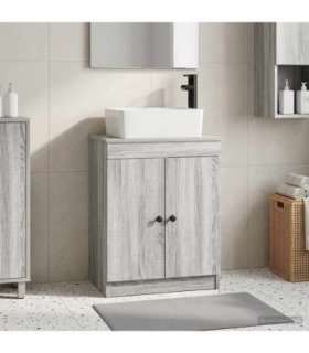 vidaXL Bathroom Vanity with Sink Grey Sonoma 54 x 35 x 83 cm — V0672200638
