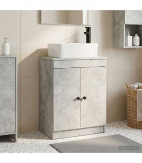 vidaXL Bathroom Vanity with Sink Concrete Grey 54 x 35 x 83 cm — V0672200643
