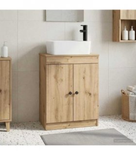 vidaXL Bathroom Vanity with Sink Artisan Oak 54 x 35 x 83 cm — V0672200644