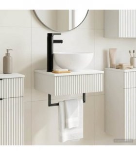 vidaXL Wall-Mounted Wash Basin High Gloss White 40 x 35 x 39 cm