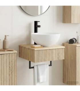 vidaXL Wall-Mounted Wash Basin Sonoma Oak 40 x 41 x 40.5 cm