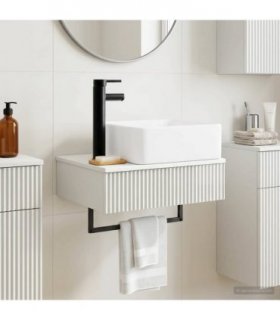 vidaXL Wall-Mounted Wash Basin High Gloss White 50 x 41 x 39 cm
