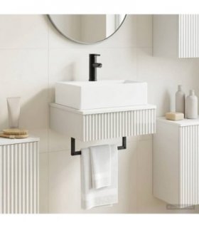 vidaXL Wall-Mounted Wash Basin High Gloss White 40 x 41 x 39 cm