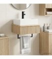 vidaXL Wall-Mounted Wash Basin Sonoma Oak 40 x 41 x 39 cm